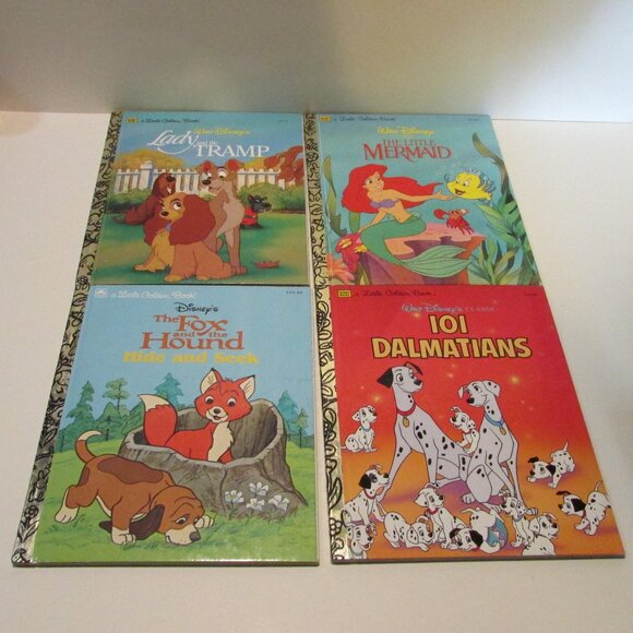 vintage Walt Disney Movie Magic box set 10 Golden Bookss with Rajah figure - Picture 5 of 16